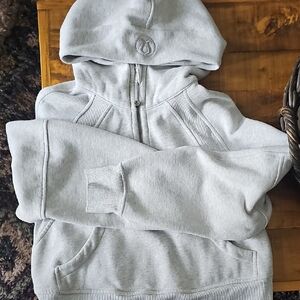 Lululemon Scuba Oversized Half-Zip Hoodie Heathered Light Grey XS/S